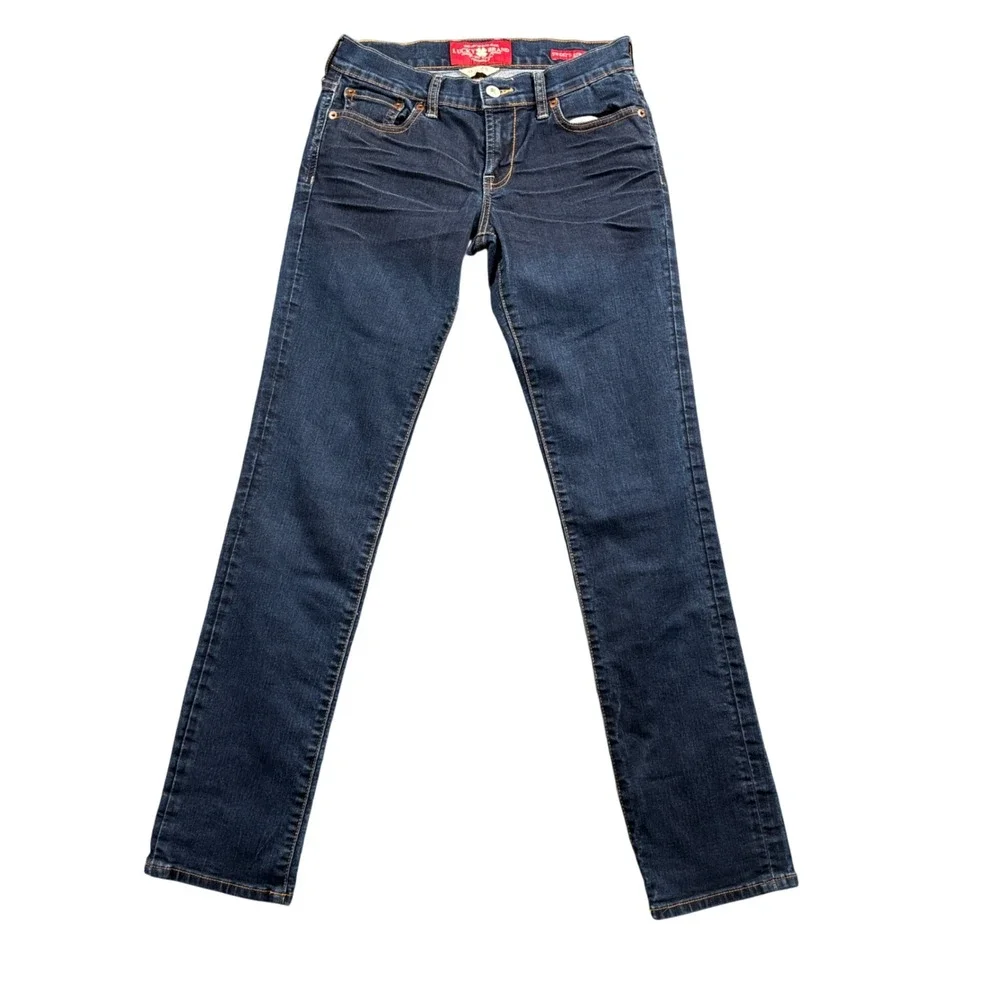 Lucky Brand Sweet N Straight Jean Women 26x28.5 (Tag 0/25) Indigo Mid Rise Denim